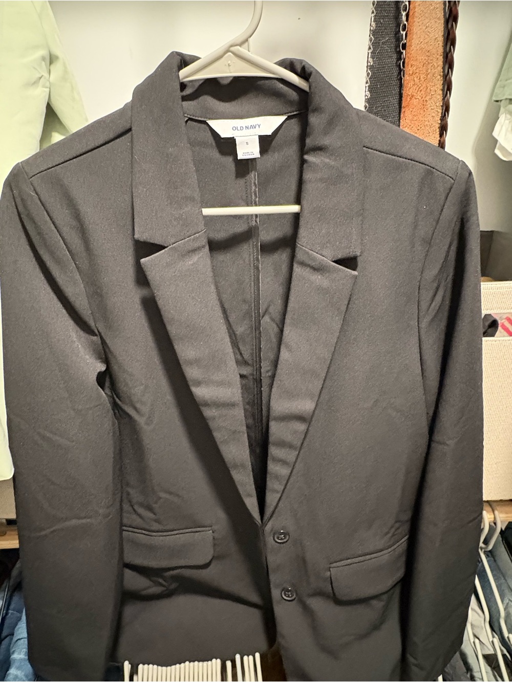 Old Navy Black Women's Tailored Two-Button Blazer